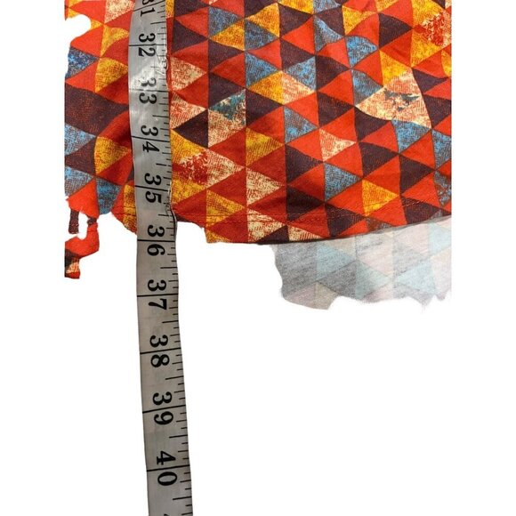 LuLaRoe Carly Women's Orange Triangle Dress - Picture 5 of 5